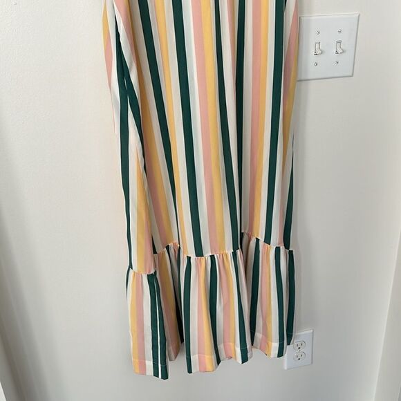 Asceno Silk Striped Off Shoulder Maxidress S - Picture 4 of 9